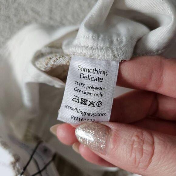 Something Navy Barbie Tweed Trousers in Beige Combo Size 8 - Picture 6 of 8